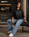 T-Shirt Feminina Meia Malha Com Estampa Minty M00562