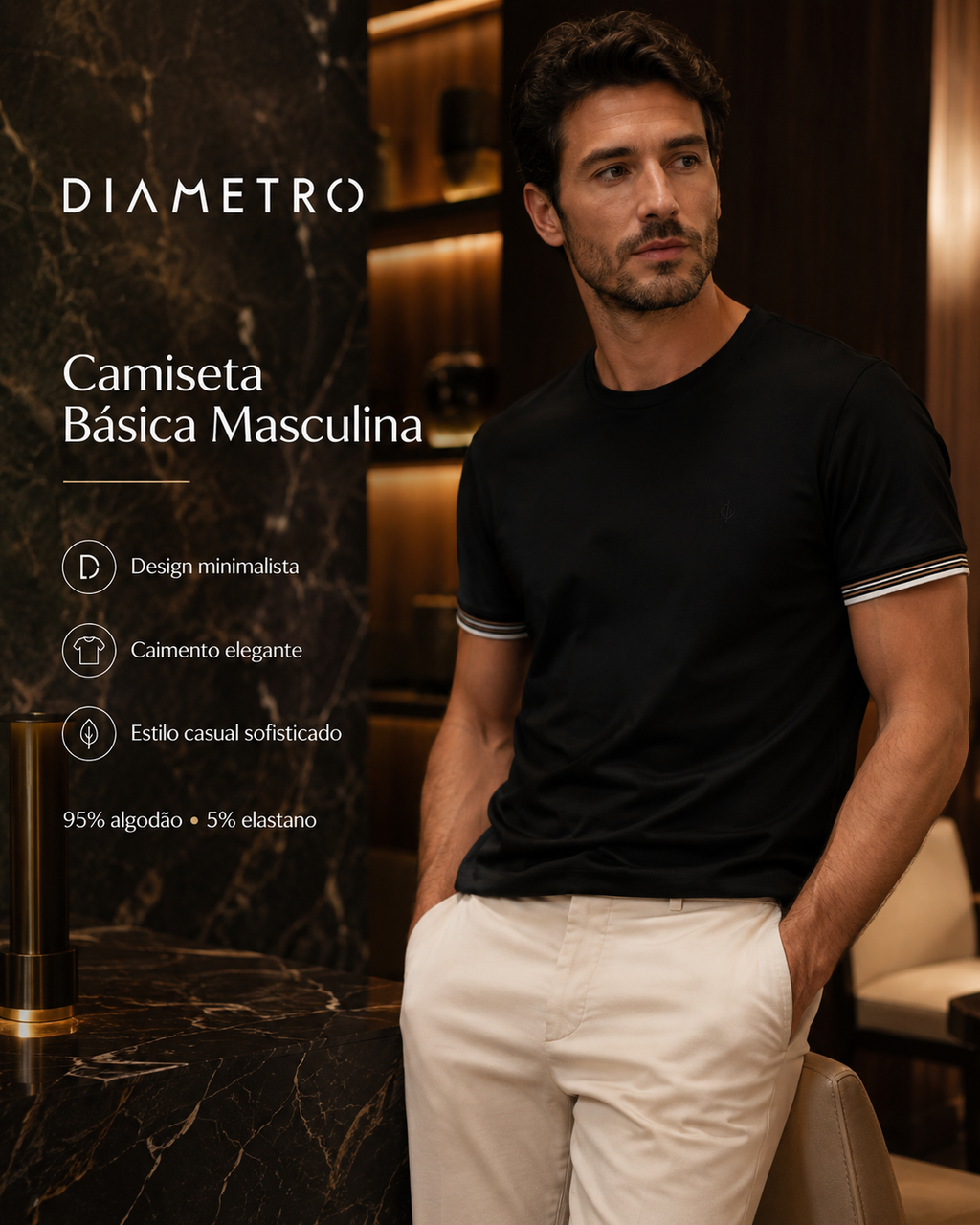 CAMISETA COTTON LEVE MASCULINO DIAMETRO
DB00385