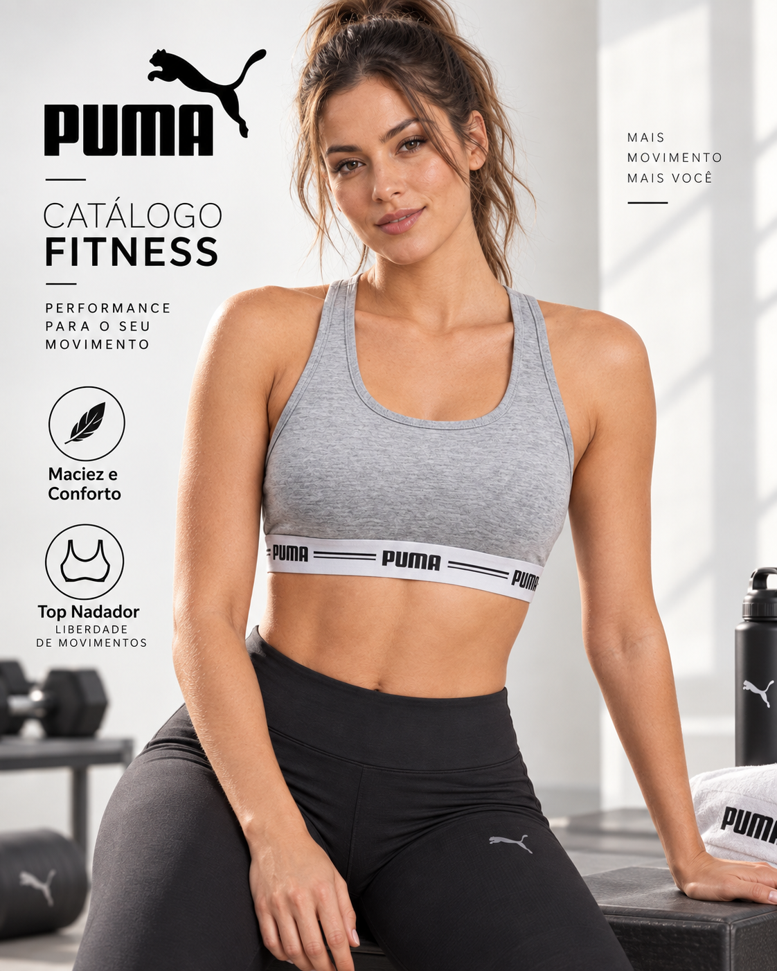 Top Nadador Puma (27220.001) Cotton/Algodão/Algodão