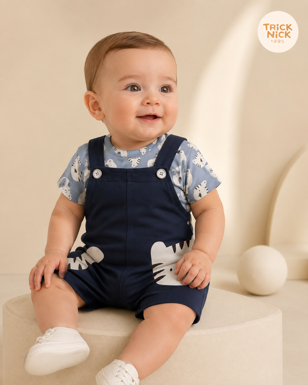 Conjunto Infantil Camiseta E Jardineira Trick Nick 1027411