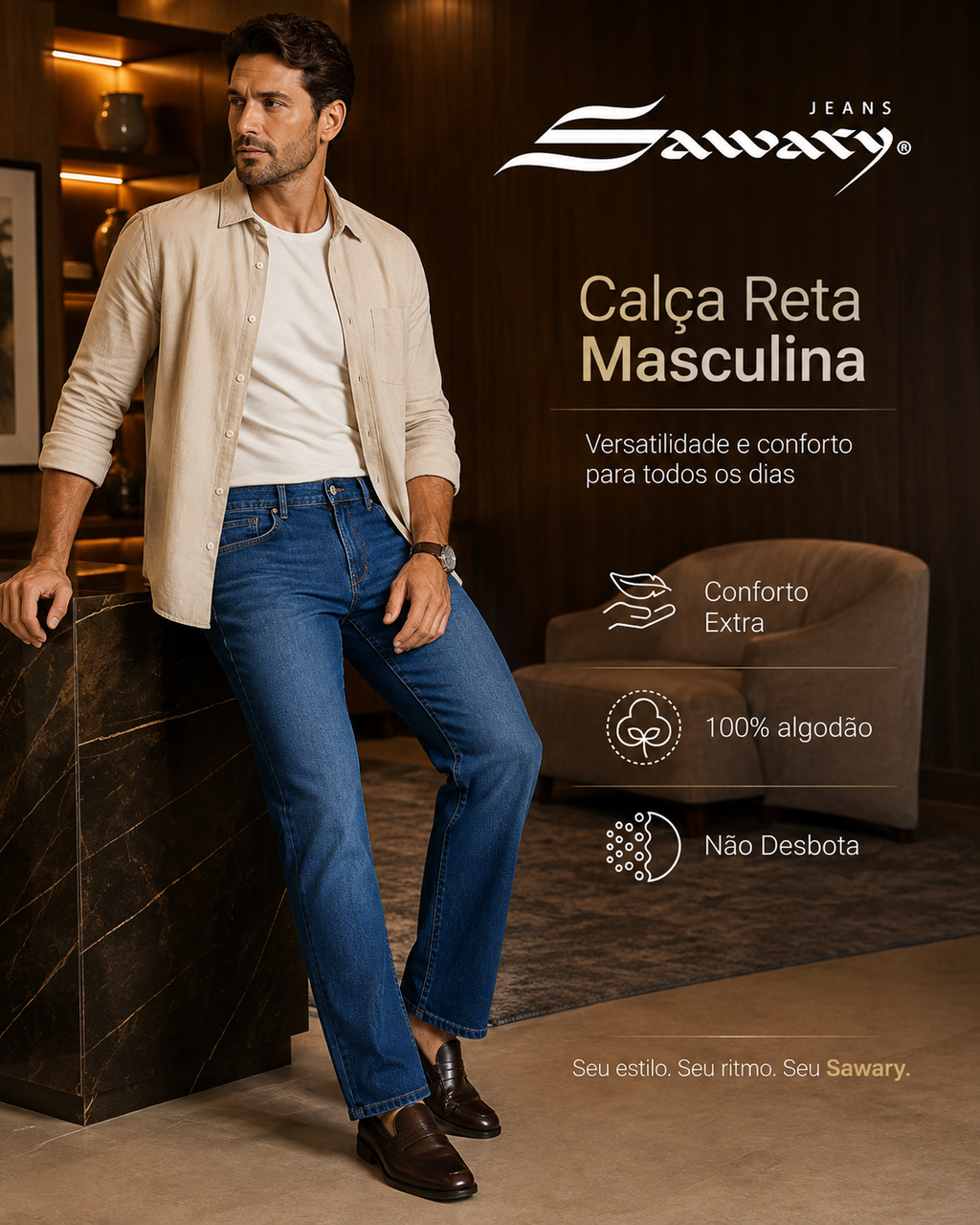 Jeans Sawary reta 282274 (Si Lycra)