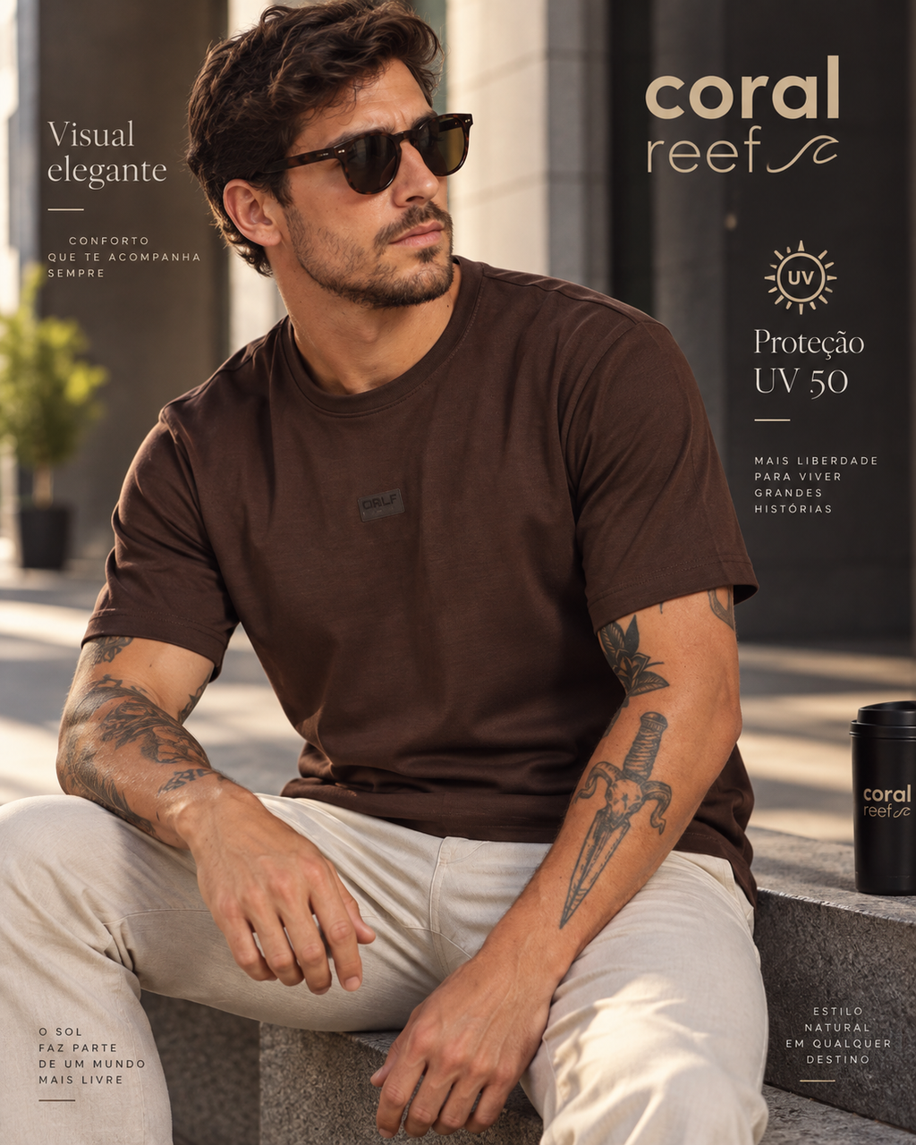Blusa masculina Coral Reef