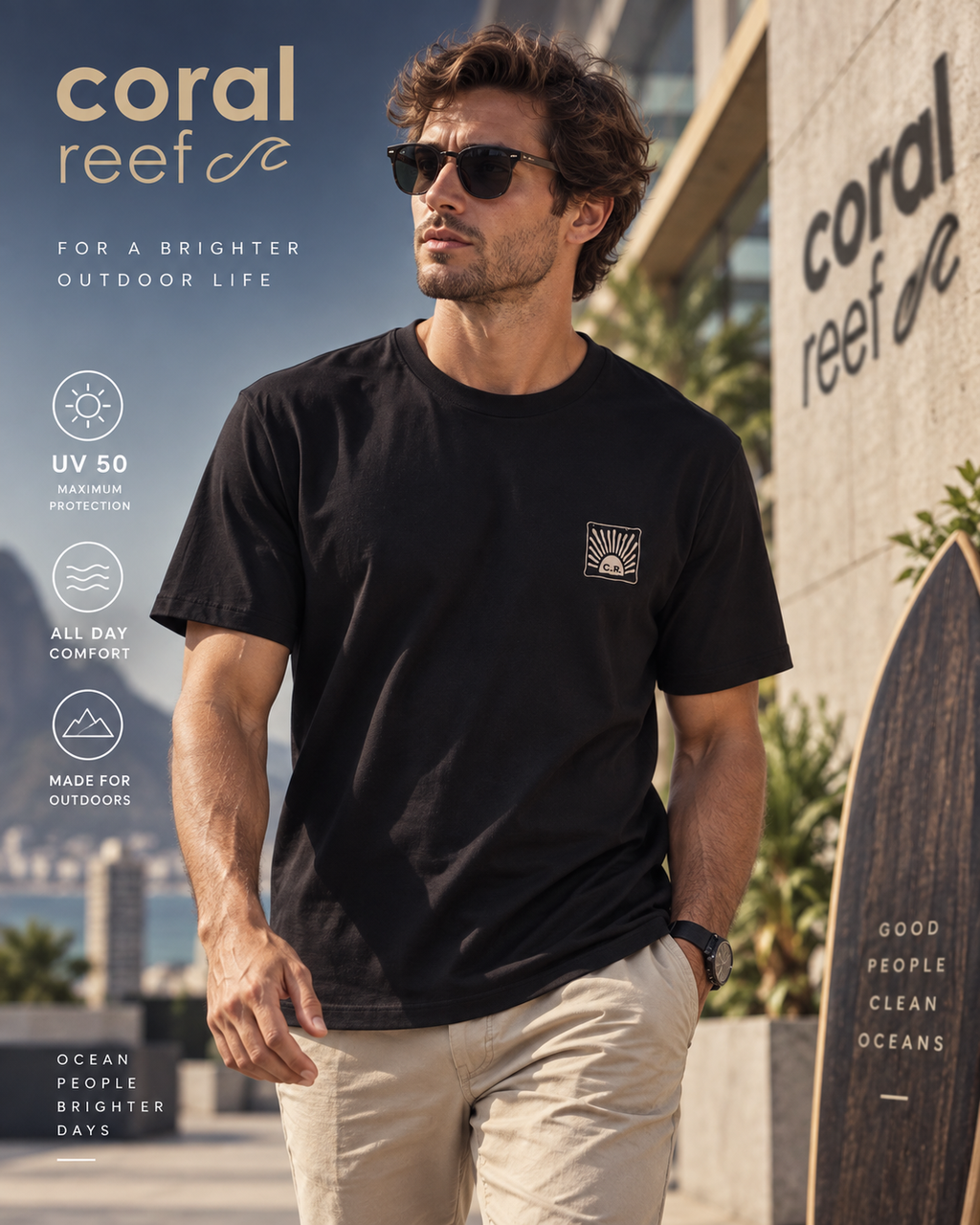 Blusa masculina Coral Reef