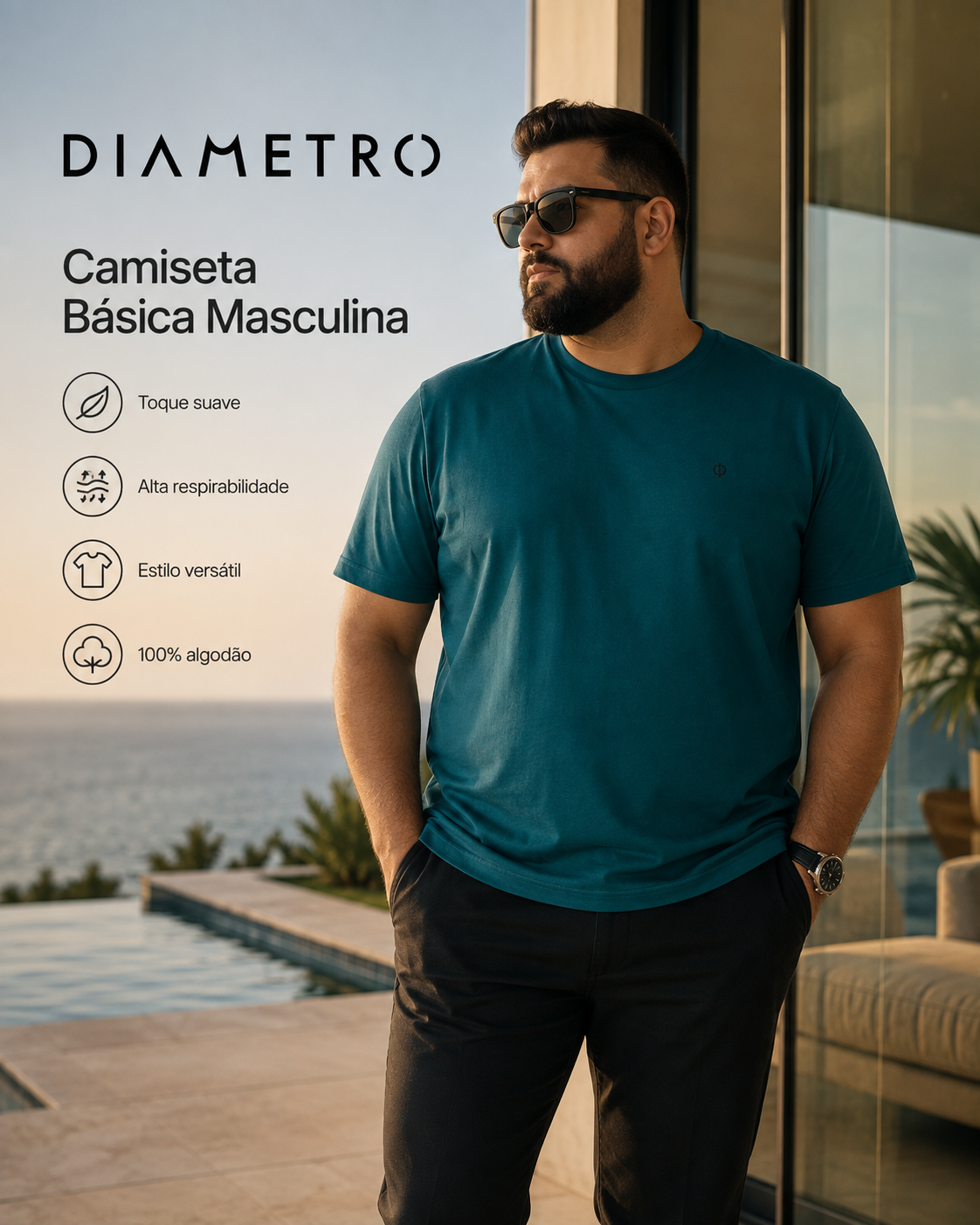 Camiseta Masculina Plus DB00126