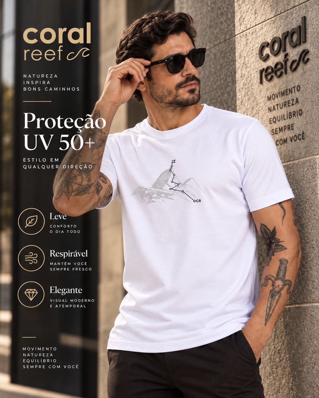 Blusa masculina Coral Reef