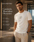 Camiseta Masculina Meia Malha Com Estampa Diametro D010905