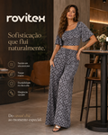 Calça Feminina Pantalona Viscotorcion Rovitex