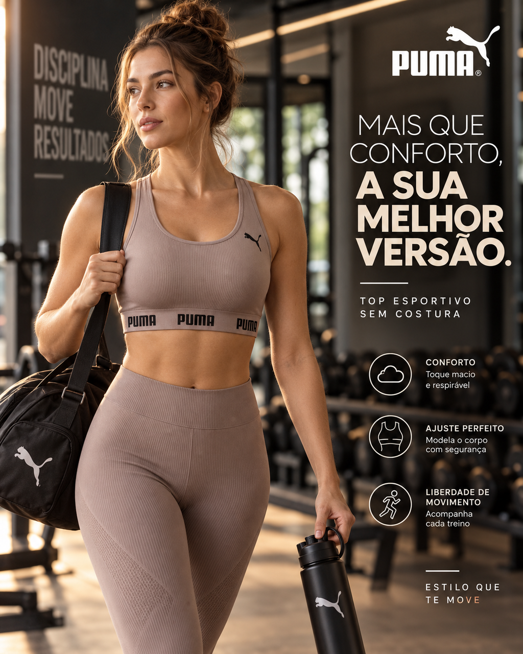 Top puma sem costura