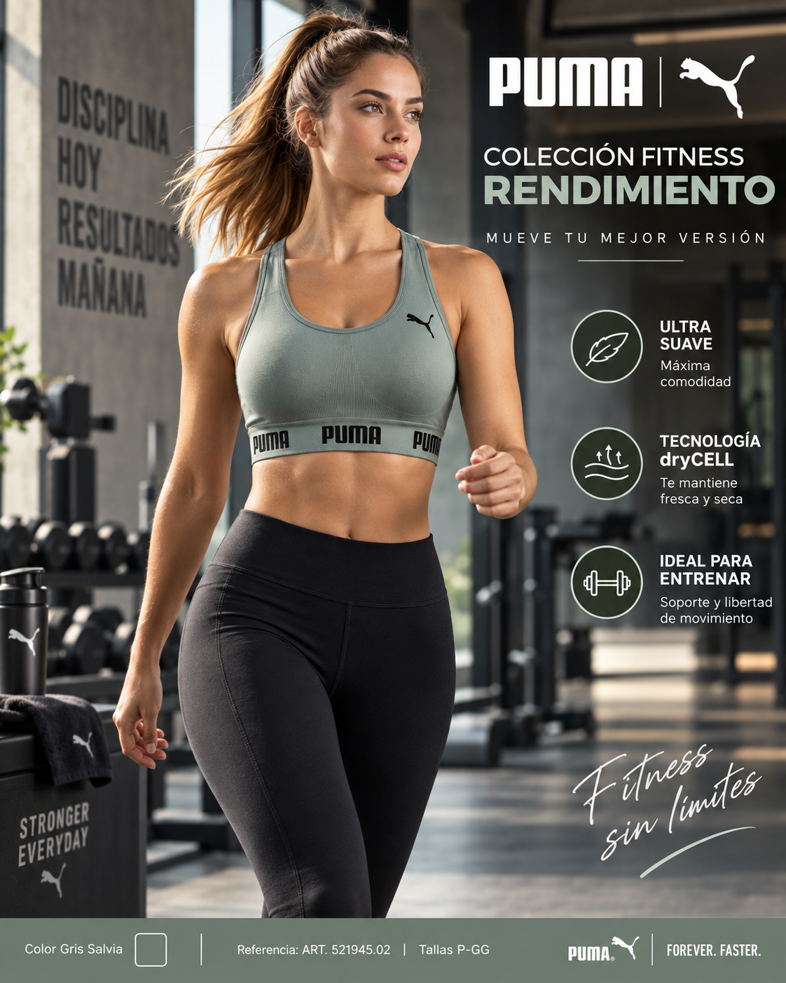 Top puma sem costura