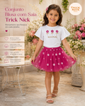 Conjunto Infantil Blusa Com Saia Trick Nick 1171422