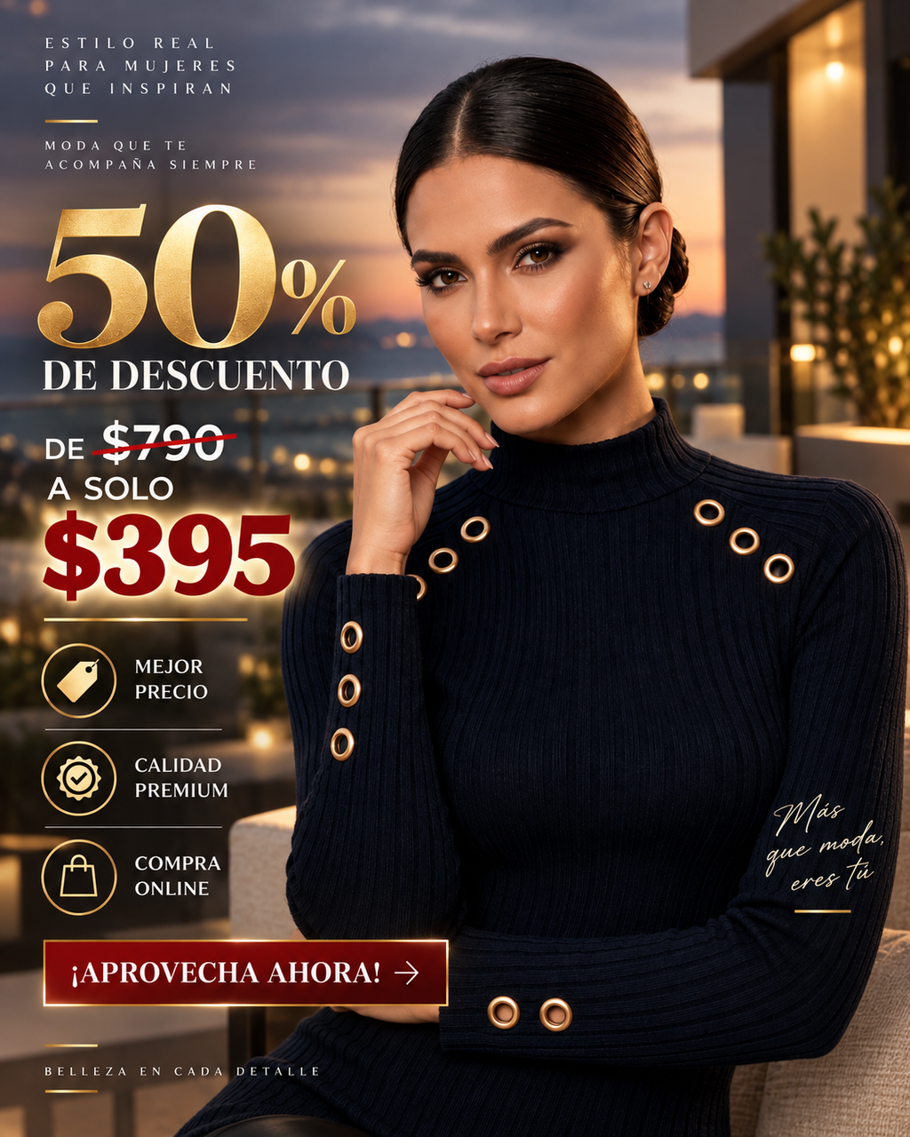 Blusa Oferta azul escuro