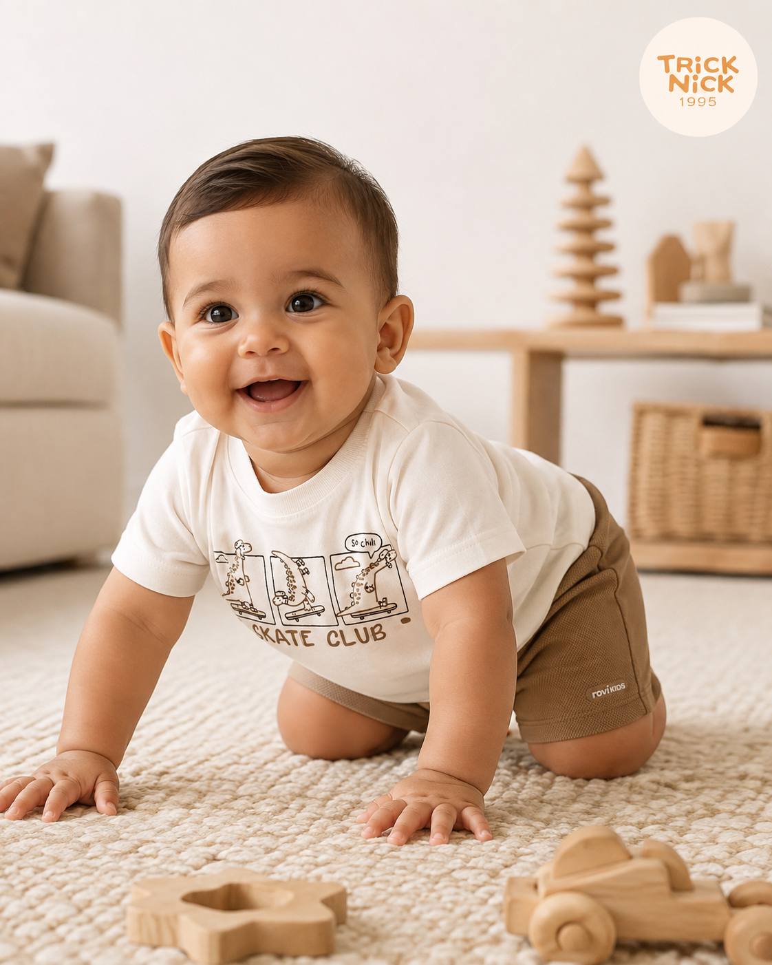 Conjunto Camiseta Com Bermuda Infantil Rovi Kids 3028990