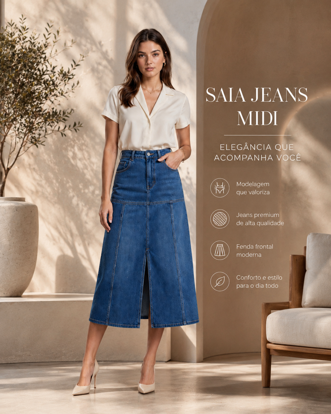 Pollera jeans Malwee