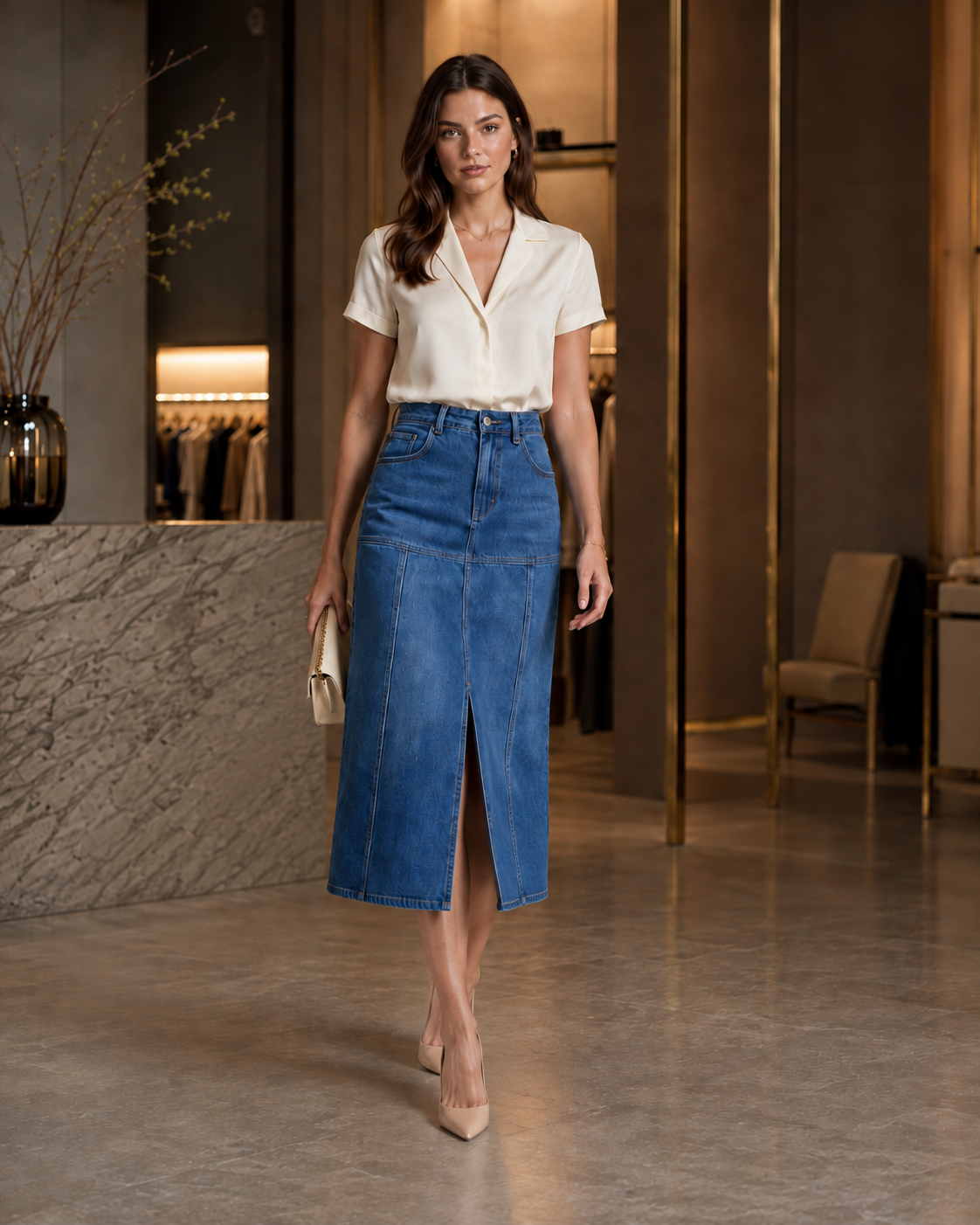 Pollera jeans Malwee