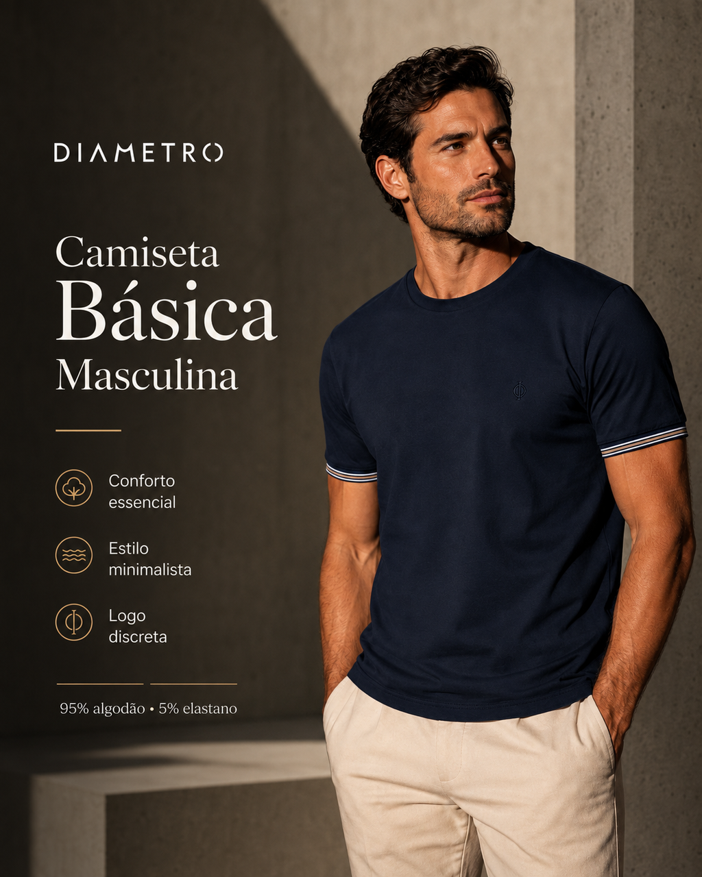 CAMISETA COTTON LEVE MASCULINO DIAMETRO
DB00385