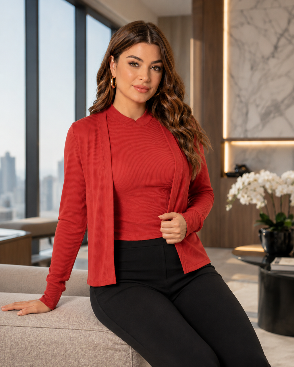 Blusa más cárdigan