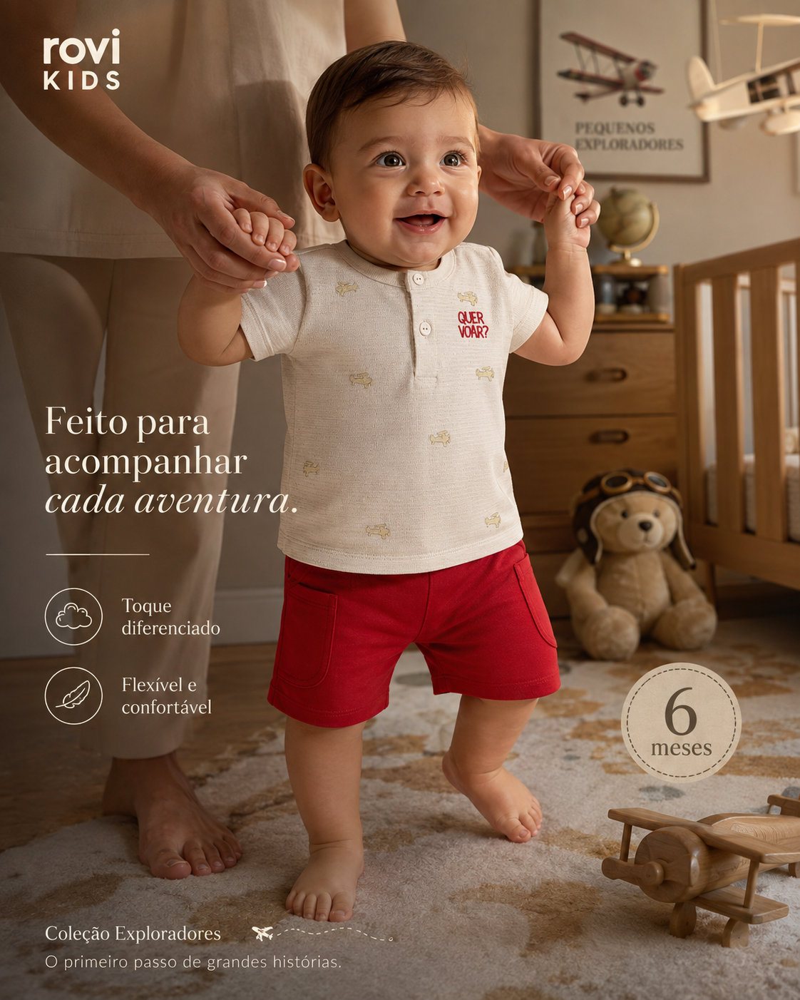 Conjunto Camiseta Com Bermuda Infantil Rovi Kids
 Código: 3029110