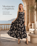 Vestido tido Midi Feminino Meia Malha Estampado Rovitex 6177025