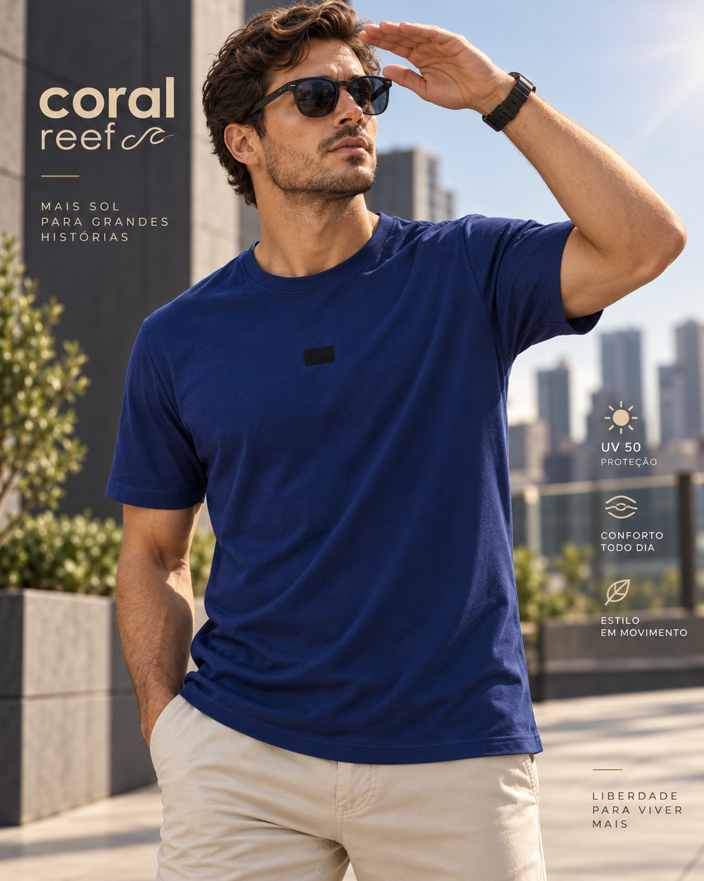 Blusa masculina Coral Reef