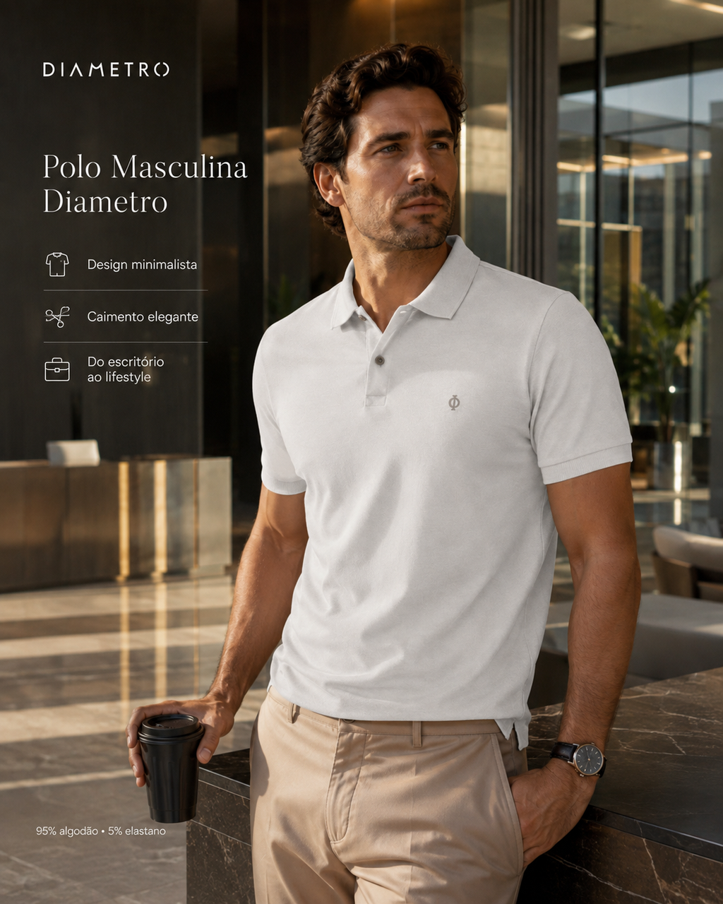 Polo Masculina Básica Diametro
DB00485N