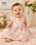 Vestido Infantil Estampado Malha Rovi Kids 6146250