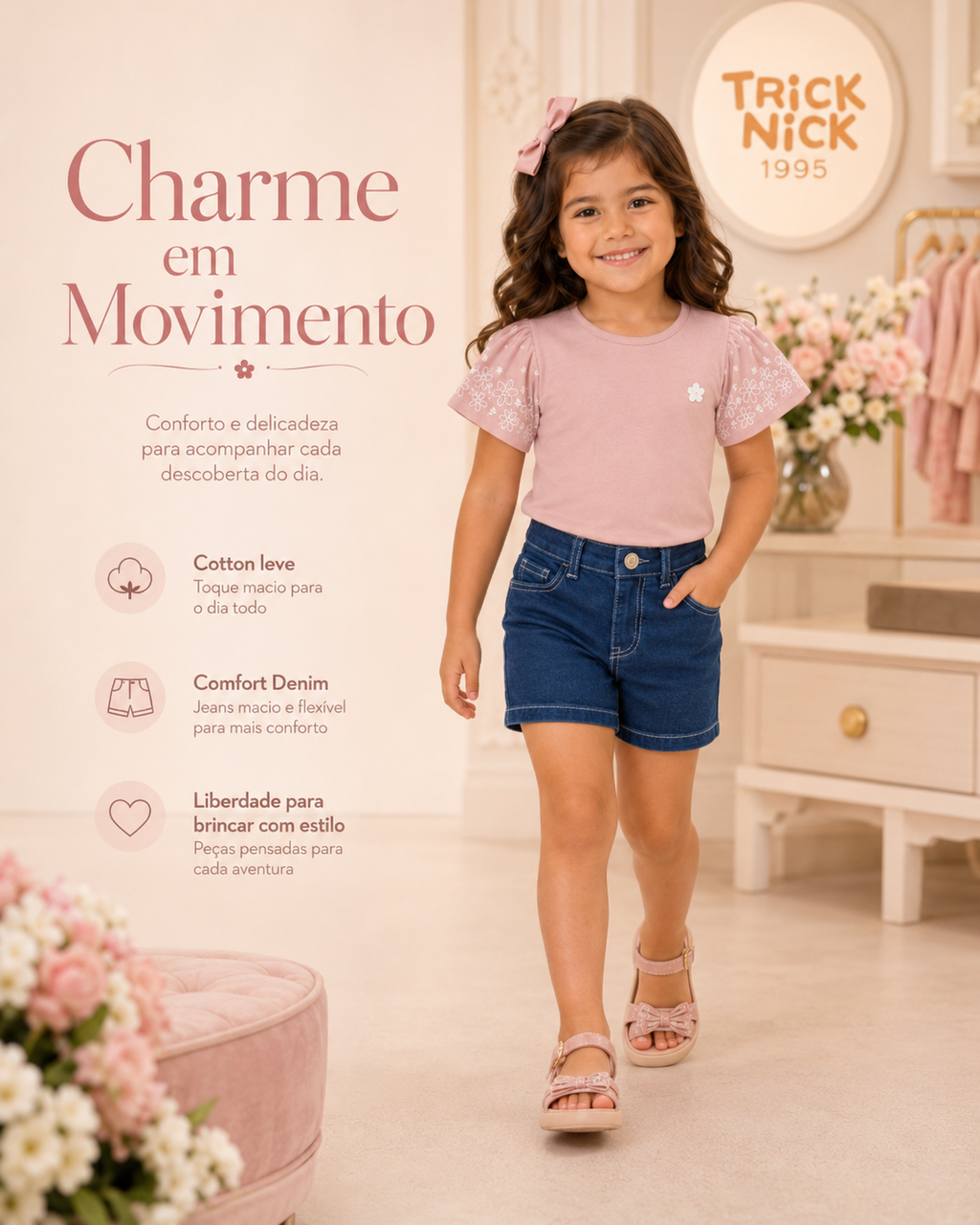 Conjunto Infantil Blusa Com Shorts Trick Nick 1171531