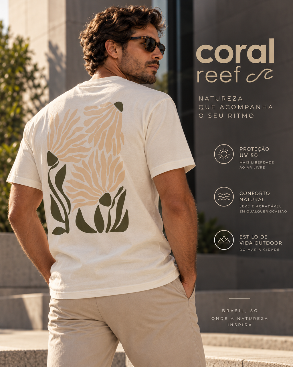 Blusa masculina Coral Reef