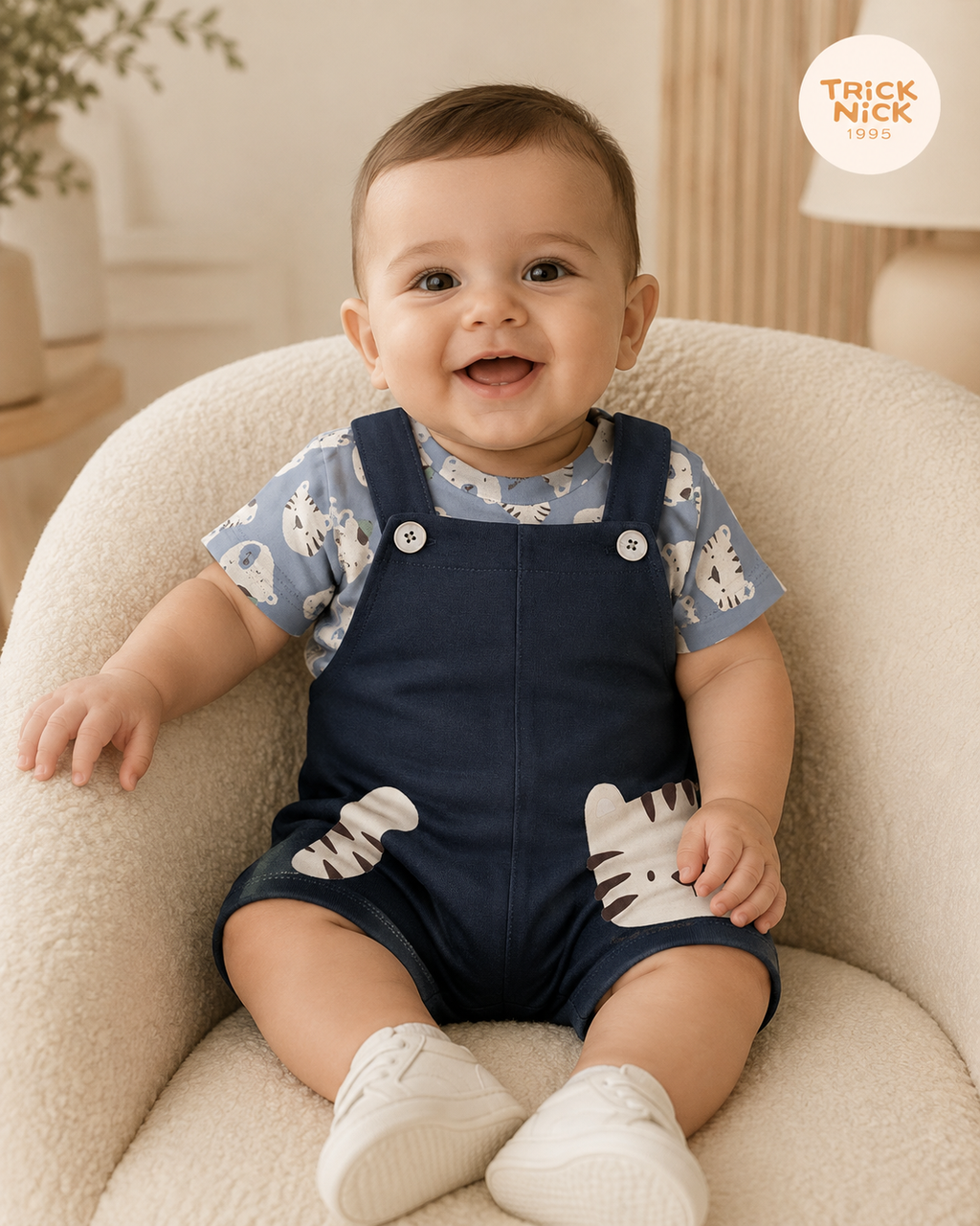 Conjunto Infantil Camiseta E Jardineira Trick Nick 1027411