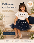 Conjunto Infantil Blusa Com Saia Trick Nick 1171422