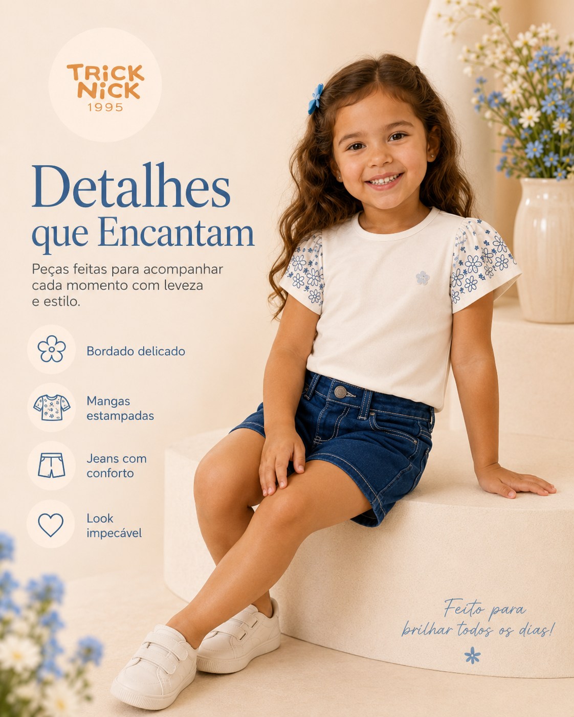 Conjunto Infantil Blusa Com Shorts Trick Nick 1171531