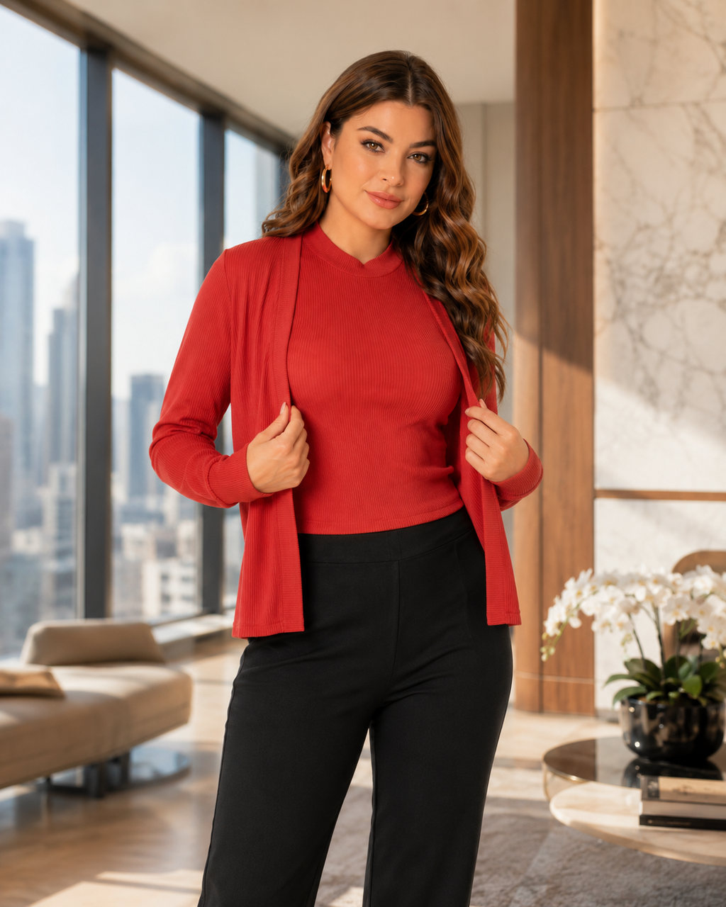 Blusa más cárdigan