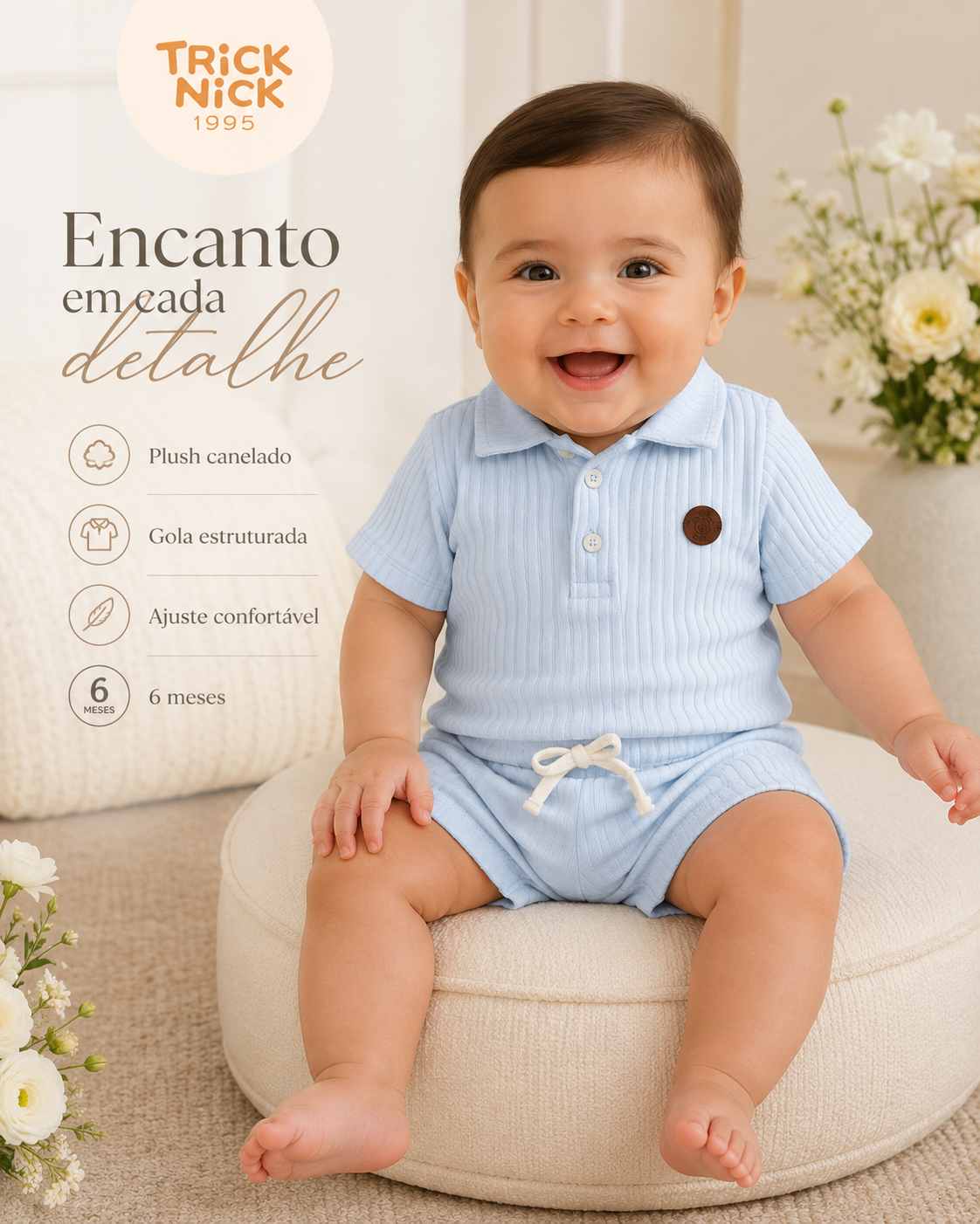 Conjunto Infantil Polo Com Bermuda Trick Nick 1028050