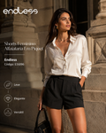 Shorts Feminino Alfaiataria Em Piquet Endless Código: E16096