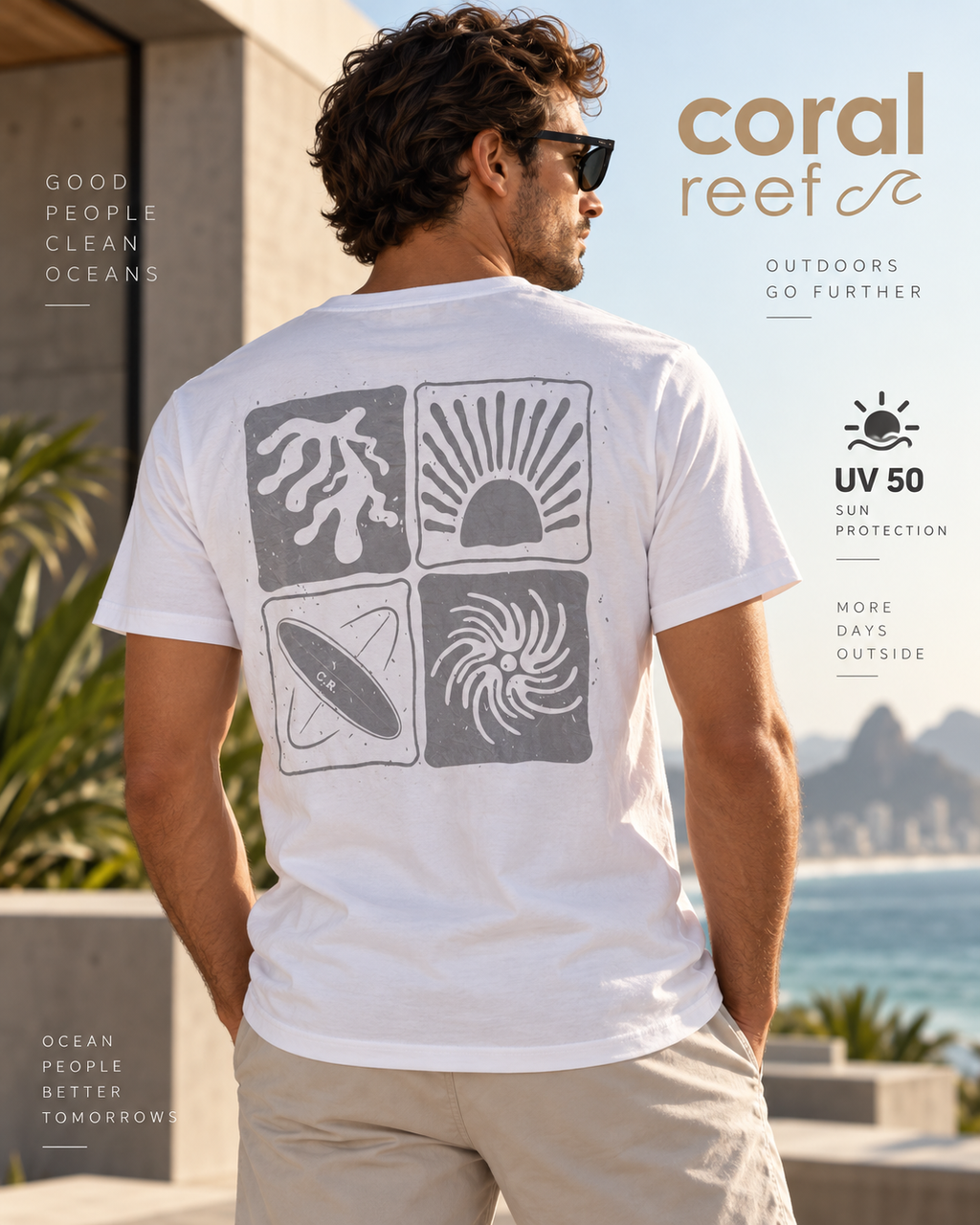 Blusa masculina Coral Reef