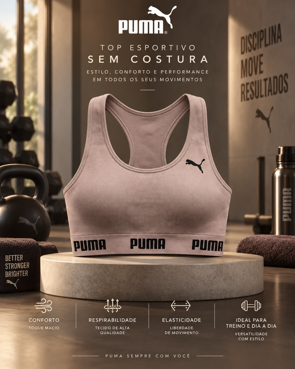 Top puma sem costura