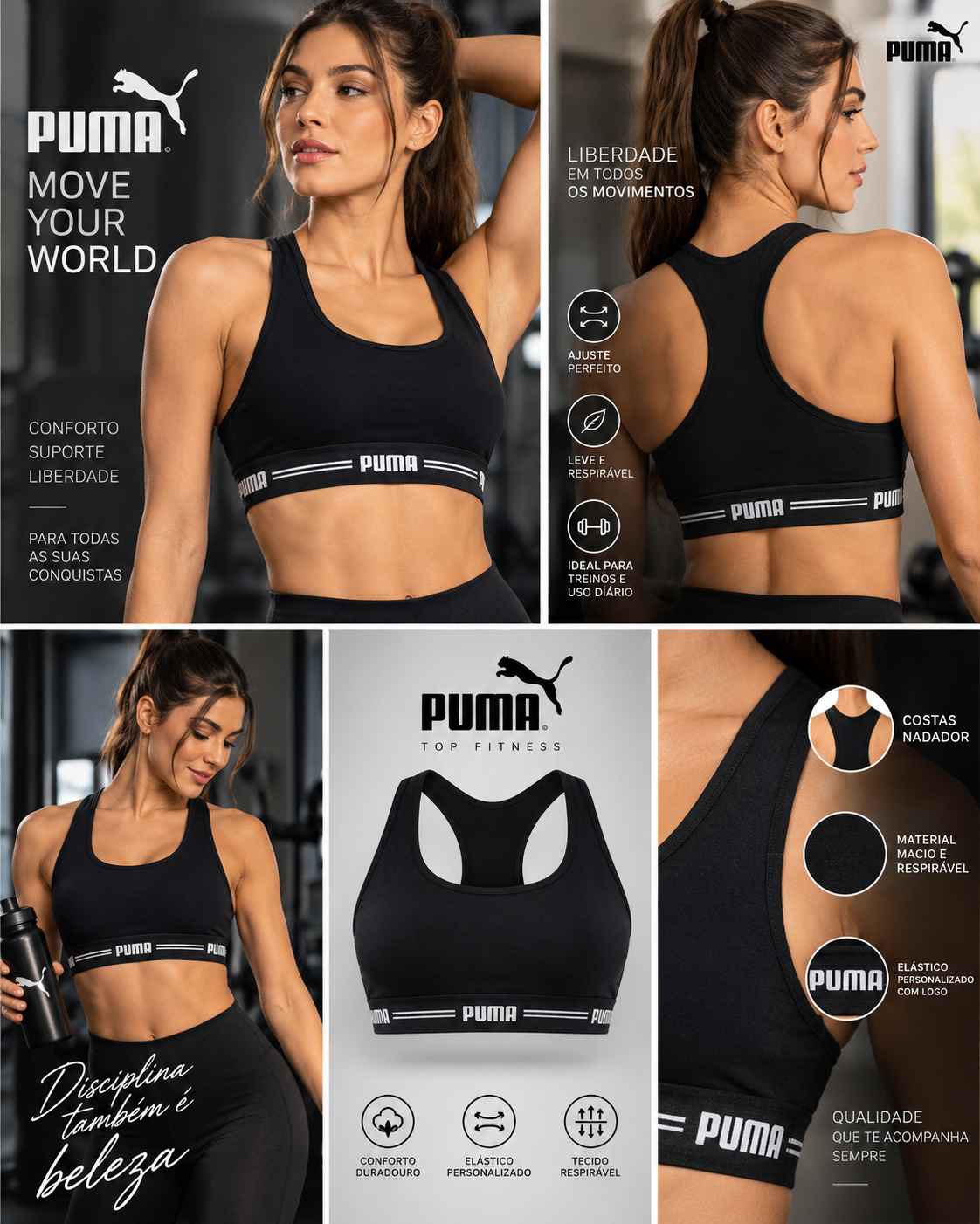 Top Nadador Puma (27220.001) Cotton/Algodão/Algodão