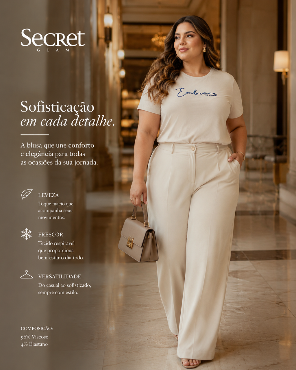Blusa Feminina Com Bordado Secret Glam S02155