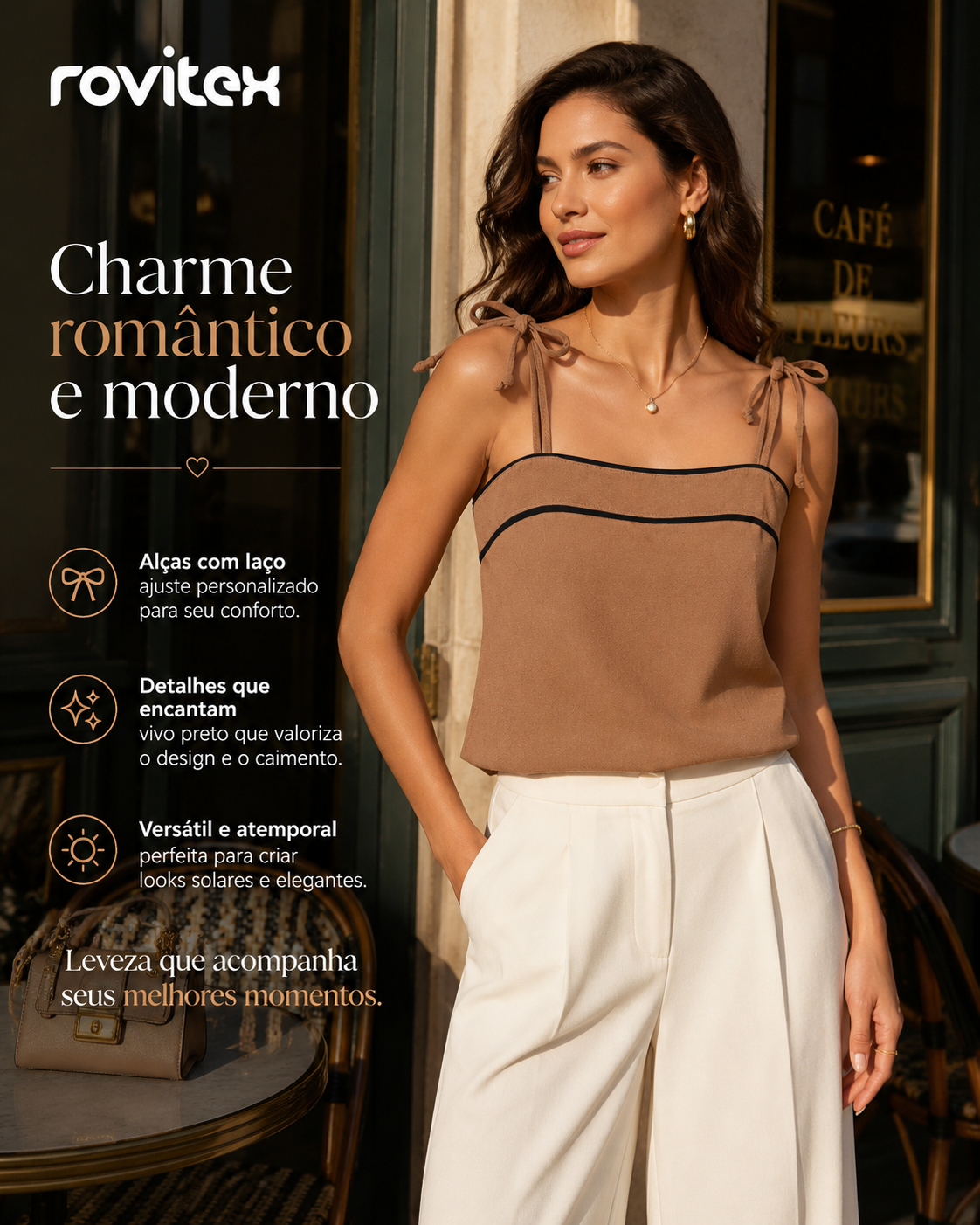 Blusa Feminina De Alça Em Viscose Lisa Endless E16098