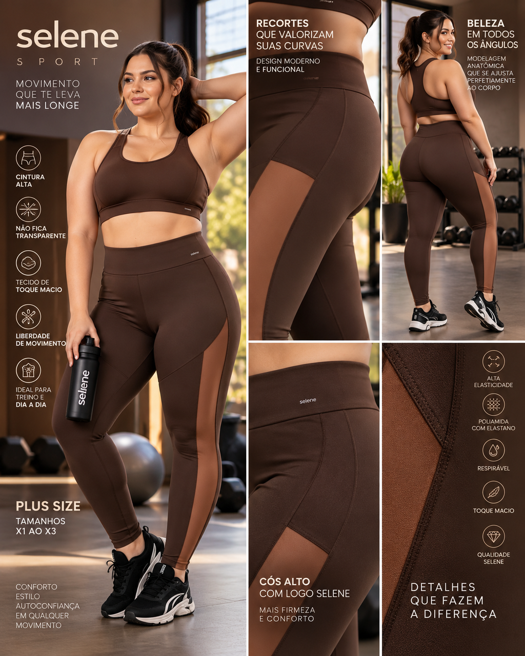 Legging com recorte Plus 24932