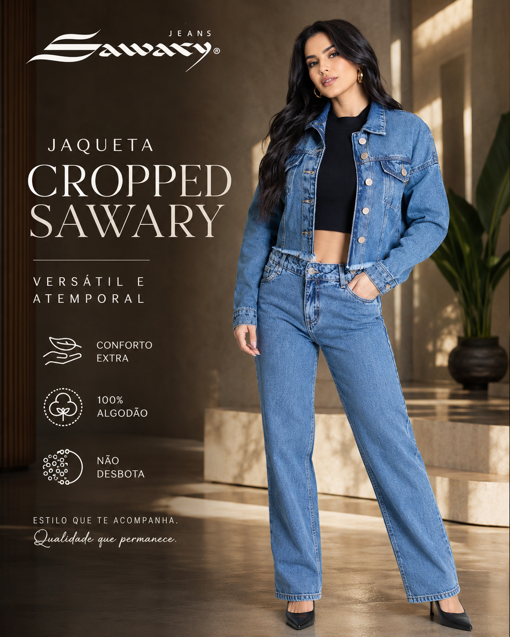 Jaqueta Jeans Sawary - 283251    (No Lycra)