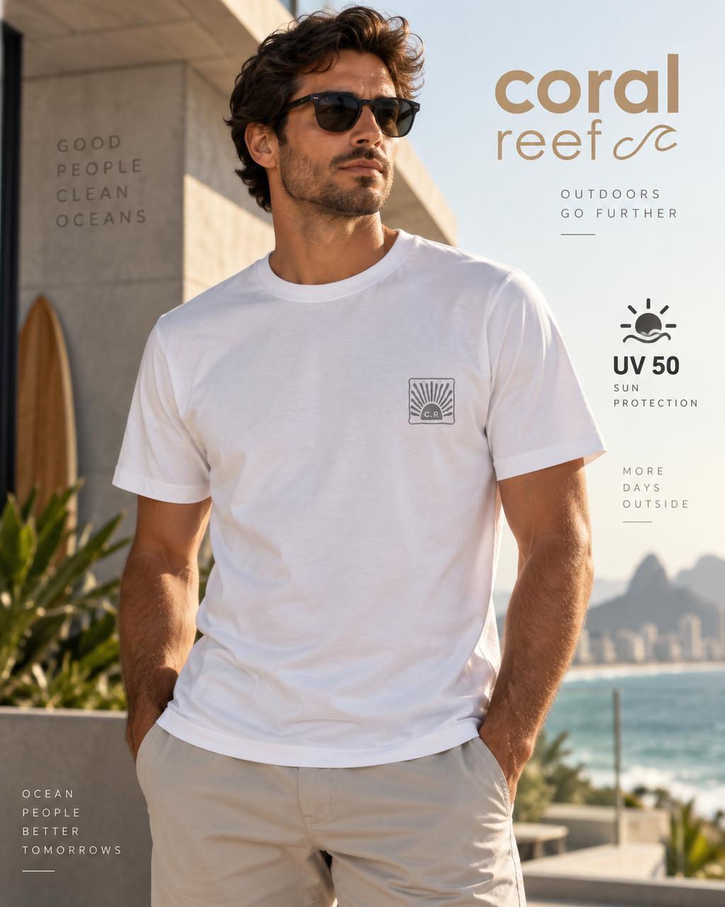 Blusa masculina Coral Reef