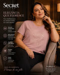 Blusa Feminina Manga Curta Com Estampa Secret Glam S02136