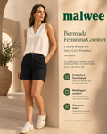 Bermuda Feminina Comfort Cintura Média Em Sarja Com Elastano
Ref.: 1000126708