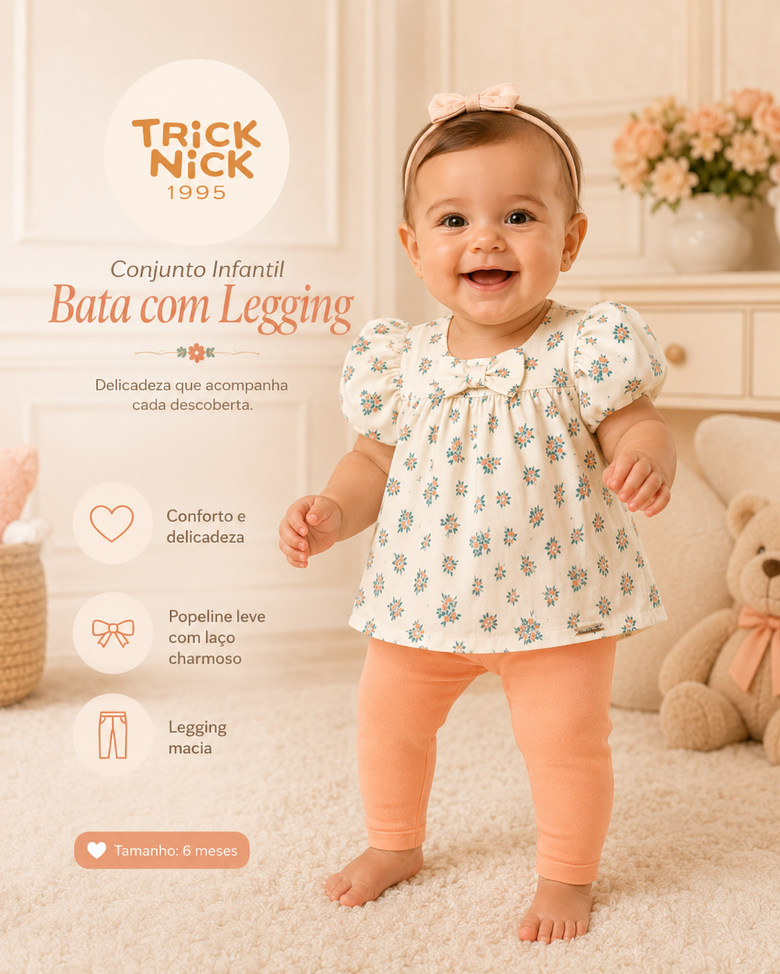 Conjunto Infantil Bata Com Legging Trick Nick 1199060