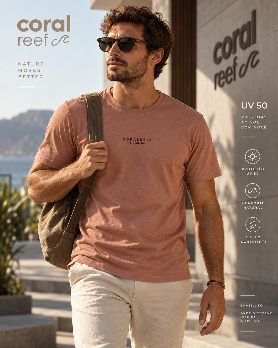 Blusa masculina Coral Reef
