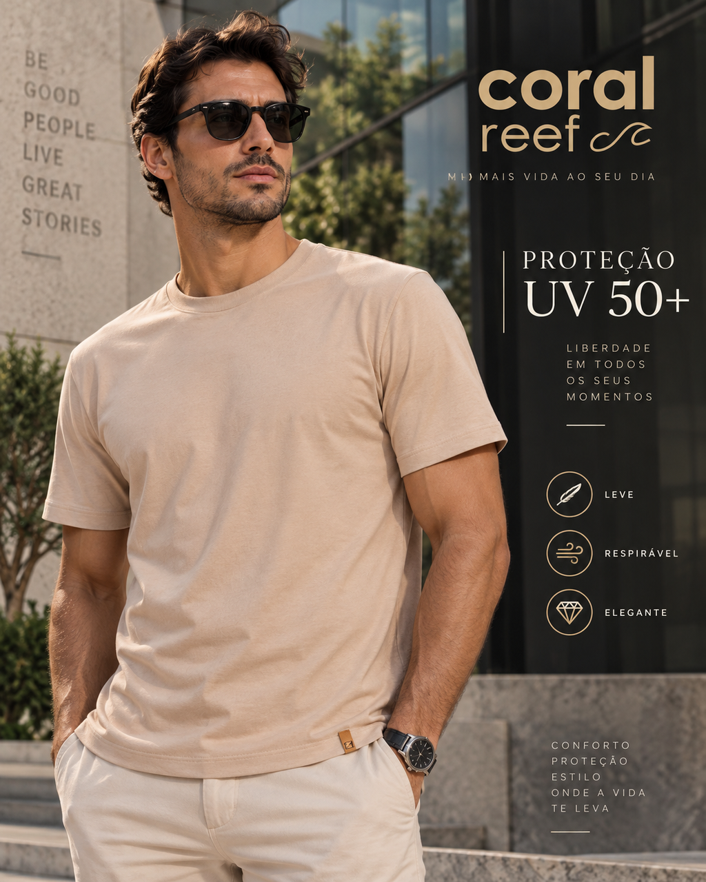 Blusa masculina Coral Reef