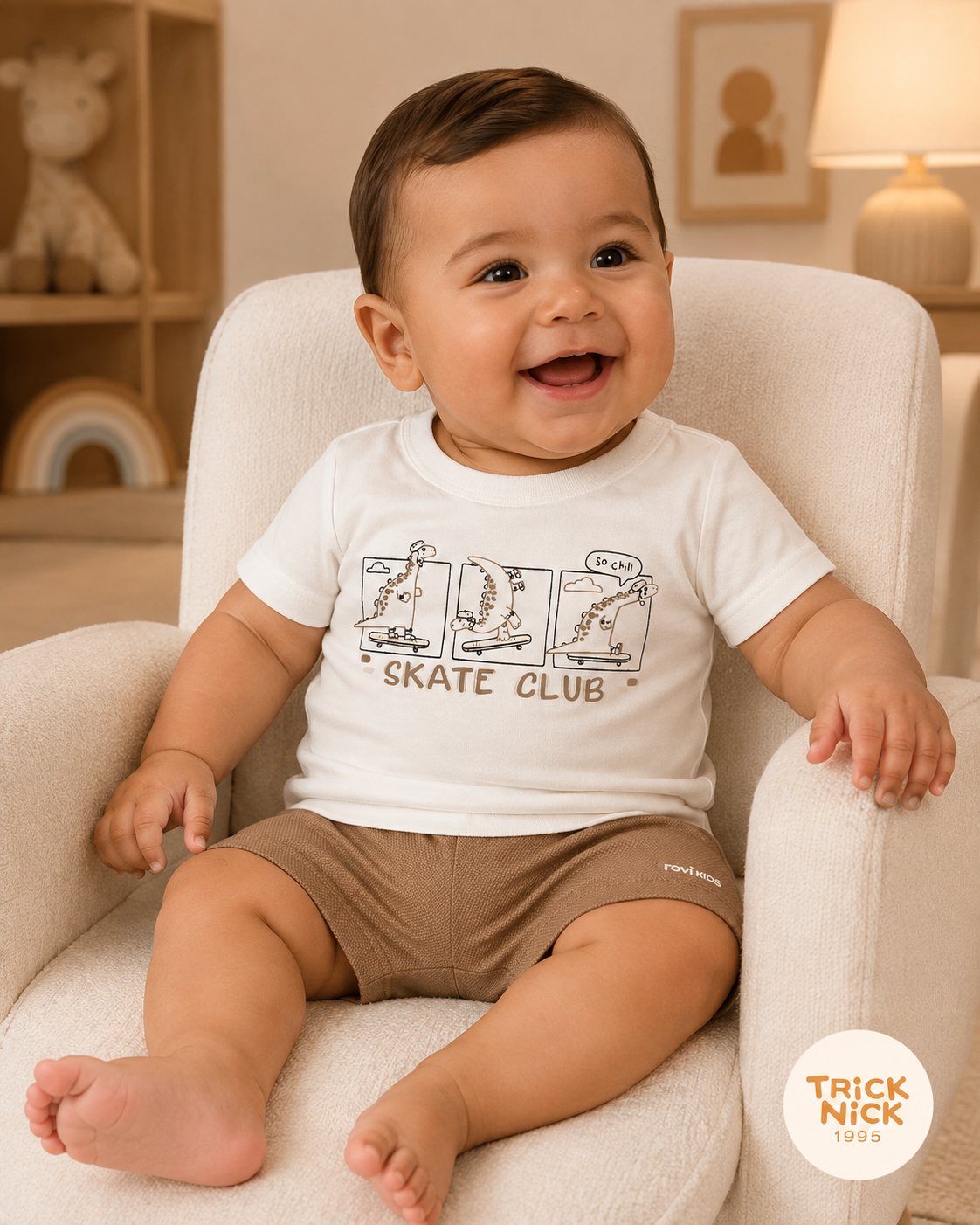 Conjunto Camiseta Com Bermuda Infantil Rovi Kids 3028990