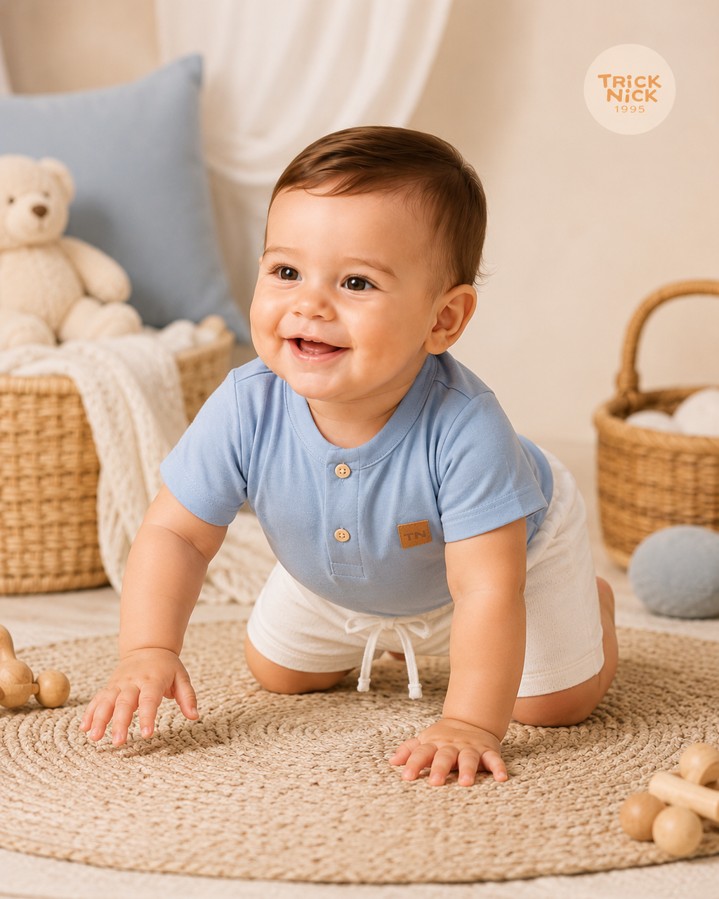 Conjunto Infantil Camiseta Com Bermuda Trick Nick 1027400