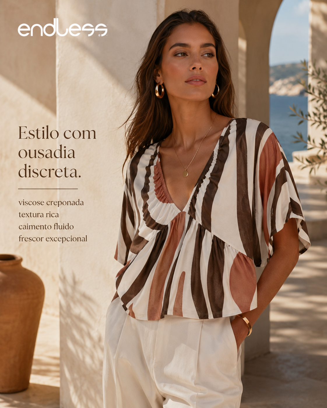 Blusa Feminina Com Abertura Nas Costas E16069