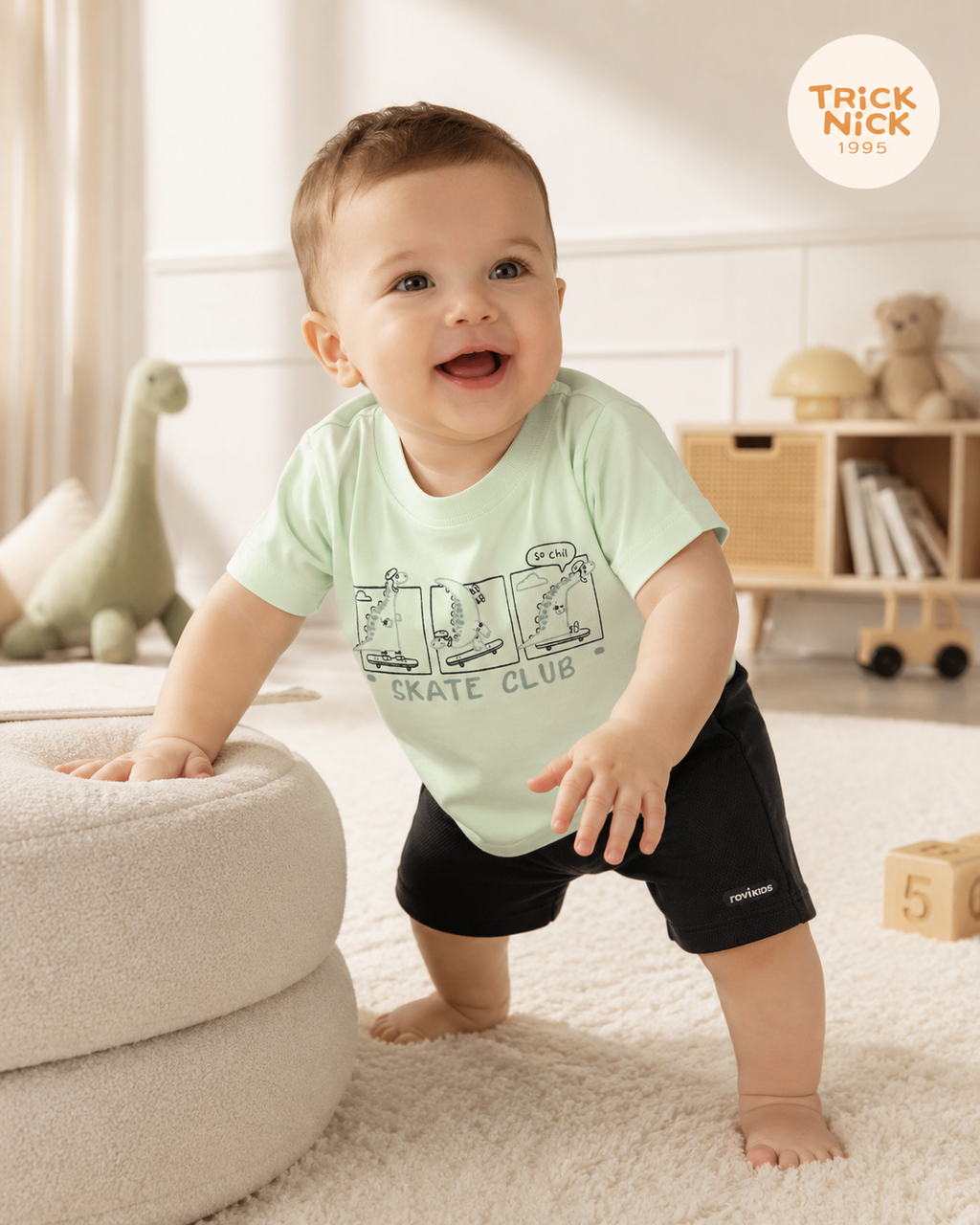 Conjunto Camiseta Com Bermuda Infantil Rovi Kids 3028990